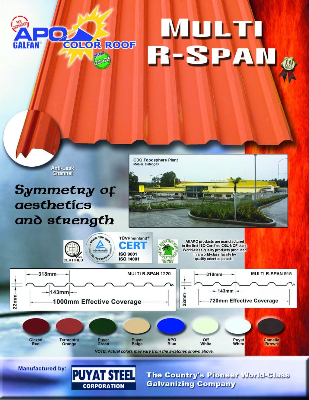 Multi R Span | Rib Type Roofing Profile | Puyat Steel